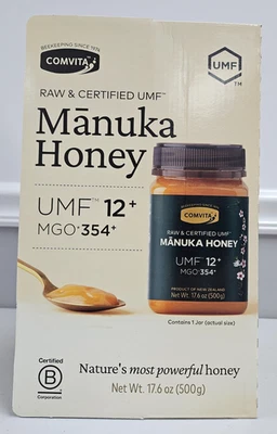 Miel de Manuka Comvita Nueva Zelanda certificada UMF 12+ MGO 354+ 17,6 OZ caducidad 07/2028 Foto 1 de 4