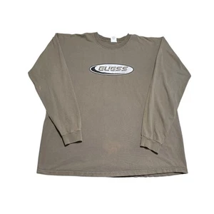 Vintage 90s Guess Originals USA Distressed Long Sleeve Shirt Adult 2XL - Picture 1 of 9