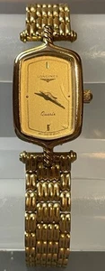 LONGINES Swiss Made Ladies Tonneau Quartz Watch Gold Plated Cal. L961.2 RUNNING - Picture 1 of 14