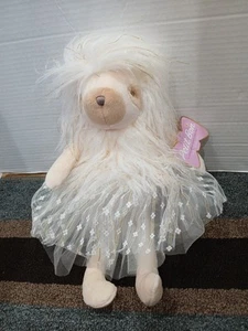FAO Schwarz Petit Bon Sloth Plush Cream Tan Gold Ballerina Dress 15 Inch W/ Tag - Picture 1 of 11