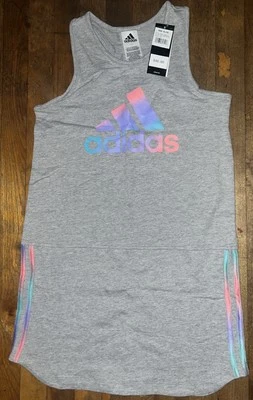 New Girls Adidas Gray Dress Size XL 16 - Image 1 of 3