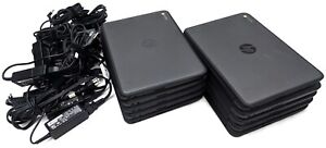 Lot of 10 HP Chromebook 11 G4 11.6" Laptop Celeron N2840 4GB RAM 16GB eMMC w/ACs