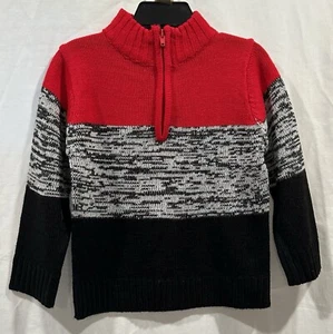NEW Sezzit Toddler Boys Long Sleeve Quarter Zip Sweater Size 3T Colorblock - Picture 1 of 8