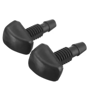 2Pcs Black Windscreen Sprayer Washer Wiper Nozzle Car Front Window Spray Jet - Picture 1 of 12