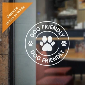 DOG FRIENDLY | Cafetería Café | Pequeña Empresa | Calcomanía Vinilo Puerta Ventana - Imagen 1 de 4