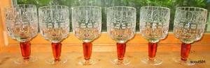 Vintage Official Set Of 6 USSR CCCP 1980 Summer Olympics Crystal Stemware Goblet - Picture 1 of 10