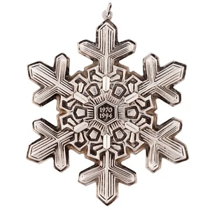 1994 Gorham Sterling Silver Snowflake Christmas Ornament 25Th Anniversary 925 - Picture 1 of 6