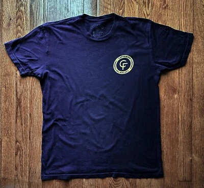 Camiseta Captain Fin Co Logo Para Hombre M Azul Oscuro Manga Corta Algodón Surf Surf Foto 1 de 4