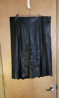Worthington Skirt Size 18 Black Faux Leather
