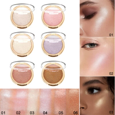 Face Contour Bronzer Shimmer Highlighter Palette 3D Face Brighten Shadow Powder - Image 1 of 4