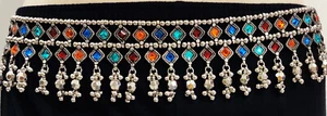 Elegant BELT Tribal Fusion Belly Dance Boho Gypsy Kuchi Skirt Costume Jewelry - Picture 1 of 4