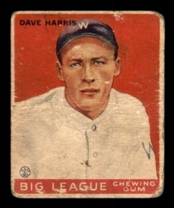 1933 Goudey Baseball #9 Dave Harris PR