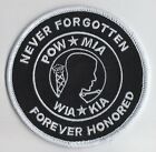 KIA WIA POW MIA Forever Honored Embroidered Biker Patch