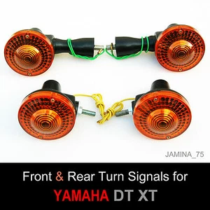 Yamaha XT250 XT500 XT DT Front & Rear Turn Signal Blinker Winker Indicator Set 4 - Picture 1 of 4