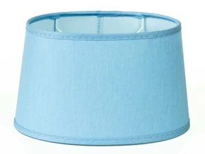 Lampenschirm Elegant hellblau Oval Für Tischlampen Nachttischlampen modern - Bild 1 von 4
