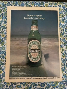 Pubblicità Vintage 1976 Stampa Birra Heineken Oceani Oltre L'Ordinario - Foto 1 di 7