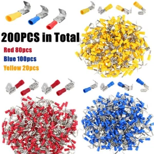 200pcs 22-10AWG Piggy Back Insulated Terminals Electrical Wire Crimp Connectors - Picture 1 of 11