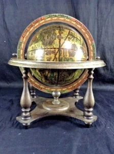 Erdglobus Vintage italienische Reproduktion 10" Tischplatte Art Deco Astrologie - Bild 1 von 11