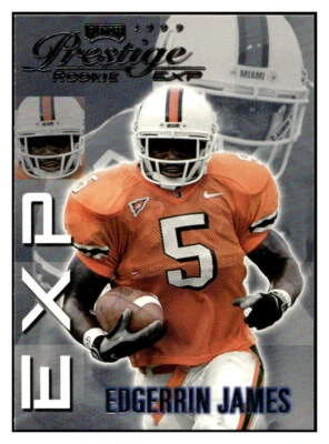 1999 Playoff Prestige EXP #EX37 Edgerrin James Rookie RC - Image 1 of 2