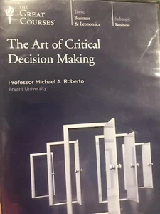 The Great Courses: The Art of Critical Decision Making 4 DVDs , No Guidebook - Imagen 1 de 2