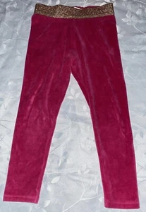 Boden Girls Pink Velvet Leggings w/ Gold Glitter Waist Sz 3-4Y - Picture 1 of 7
