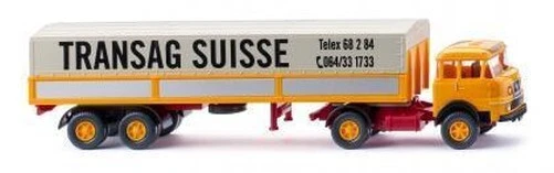 Wiking 051503 - 1/87 Autocarro con Pianale ( Krupp 806) " Transag Suisse " - - Immagine 1 di 1