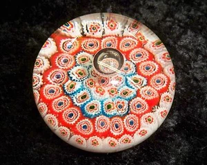 Pisapapeles de vidrio estriado Millefiori con burbuja controlada - Imagen 1 de 2