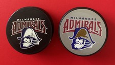 MILWAUKEE ADMIRALS IHL Hockey Puck  Lot of 2 SGA Vtg 1990’s Nashville Predators