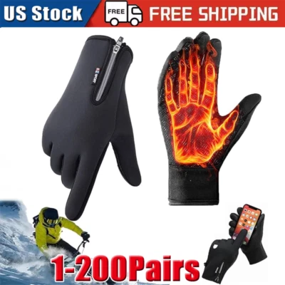 Thermal Waterproof Winter Gloves Touch Screen Warm Mittens Men Women Wholesale - Image 1 of 4