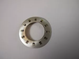 LECOULTR 910 MEMOVOX OLD STOCK ALARM UHR ZIFFERBLATT SILBER MIT FACETTIERTEN GOLDMARKIERUNGEN - Bild 1 von 5