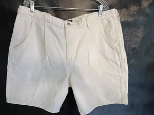 Men's Vintages HONORS Winter White Ivory Cotton Shorts 46 40x7.5 - Picture 1 of 4