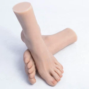 22cm Silicone Foot Model Virtual Vein Platinum Adult Shoes Socks Shooting Props - Picture 1 of 24