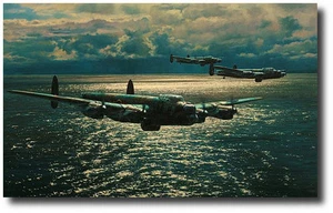 Pathway to the Ruhr by Anthony Saunders - Lancaster - 4 Signatures - Dambusters - Picture 1 of 1