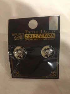 Nuovi orecchini a cerchio NHL Pittsburgh Penguins Peter David collezione WinCraft - Foto 1 di 5