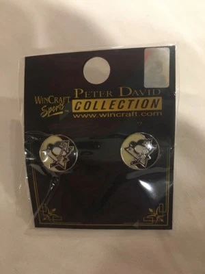 New NHL Pittsburgh Penguins Peter David Collection WinCraft Circle Earrings - Image 1 of 4