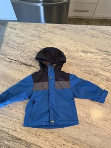 London Fog Jacket Full Zip Long Sleeve Hooded Fleece Lined Boys Blue 3T - Picture 1 of 9