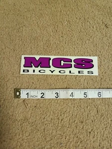 "CALCOMANÍA PEGATINA BMX BICICLETAS MCS VINTAGE ORIGINAL DE LA VIEJA ESCUELA 6" - Imagen 1 de 1