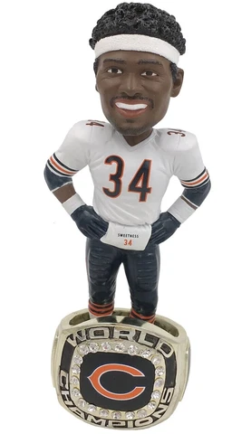 Chicago Bears Walter Payton SB Champions Ring Base Bobblehead NIB 8" Cover