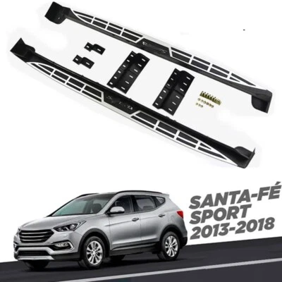 2X Running Boards Side Step fit for Hyundai Santa Fe Sport 2013-2018 Nerf Bar - Image 1 of 4