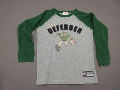 DISNEY STORE SIZE M(7-8) BOYS GRAY/GREEN LONG SLEEVE TOY STORY T-SHIRT TOP T562 - Image 1 of 4