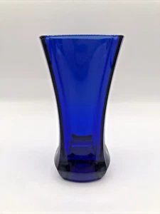 Vintage Cobalt Blue Glass Vase Made in France Stands 6 3/4 inch Tall Great Gift! - Picture 1 of 8