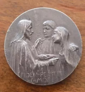 France, médaille de mariage FIDELI PERSTETIS AMORE en ARGENT / silver medal - Imagen 1 de 6