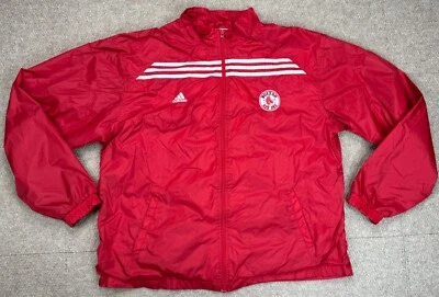Jaqueta corta-vento Adidas MLB Boston Red Sox zíper completo tamanho 2XL - Imagem 1 de 4