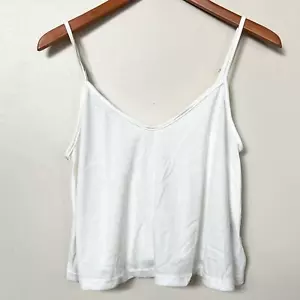 New SHEIN Women's Solid White Loose Casual V Neck Strappy Tank Tops SIZE Medium - Picture 1 of 6