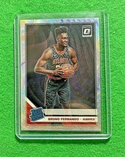 BRUNO FERNANDO PRIZM SILVER WAVE RATED ROOKIE CARD HAWKS 2019-20 DONRUSS OPTIC 