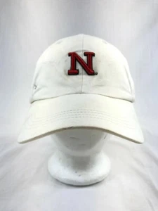 Nebraska Huskers Baseball Cap Buckleback Hat White Canvas Casual Gear for Sports - Picture 1 of 12