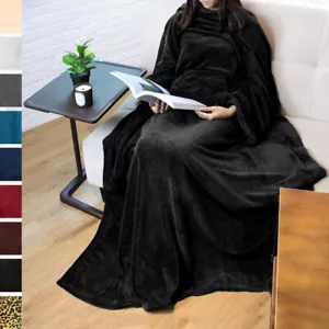 Coperta in Pile Premium con Maniche Calda Accogliente Extra Morbida Funzionale Luce - Foto 1 di 3