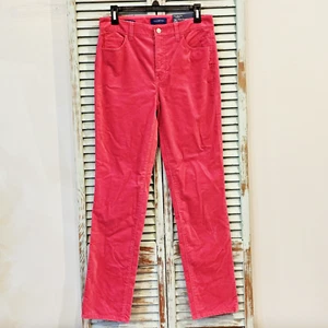 TALBOTS FLAWLESS STRAIGHT LEG VELVETEEN PANT Size 4 Pink Slimming Barbiecore NWT - Picture 1 of 8