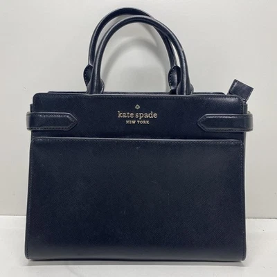 Bolso bandolera Kate Spade de cuero negro para mujer Foto 1 de 4