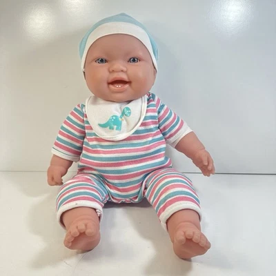 JC Toys Berenguer Baby Doll 14 Inch Soft Body Blue Eyes Cute Outfit with Hat - Image 1 of 4